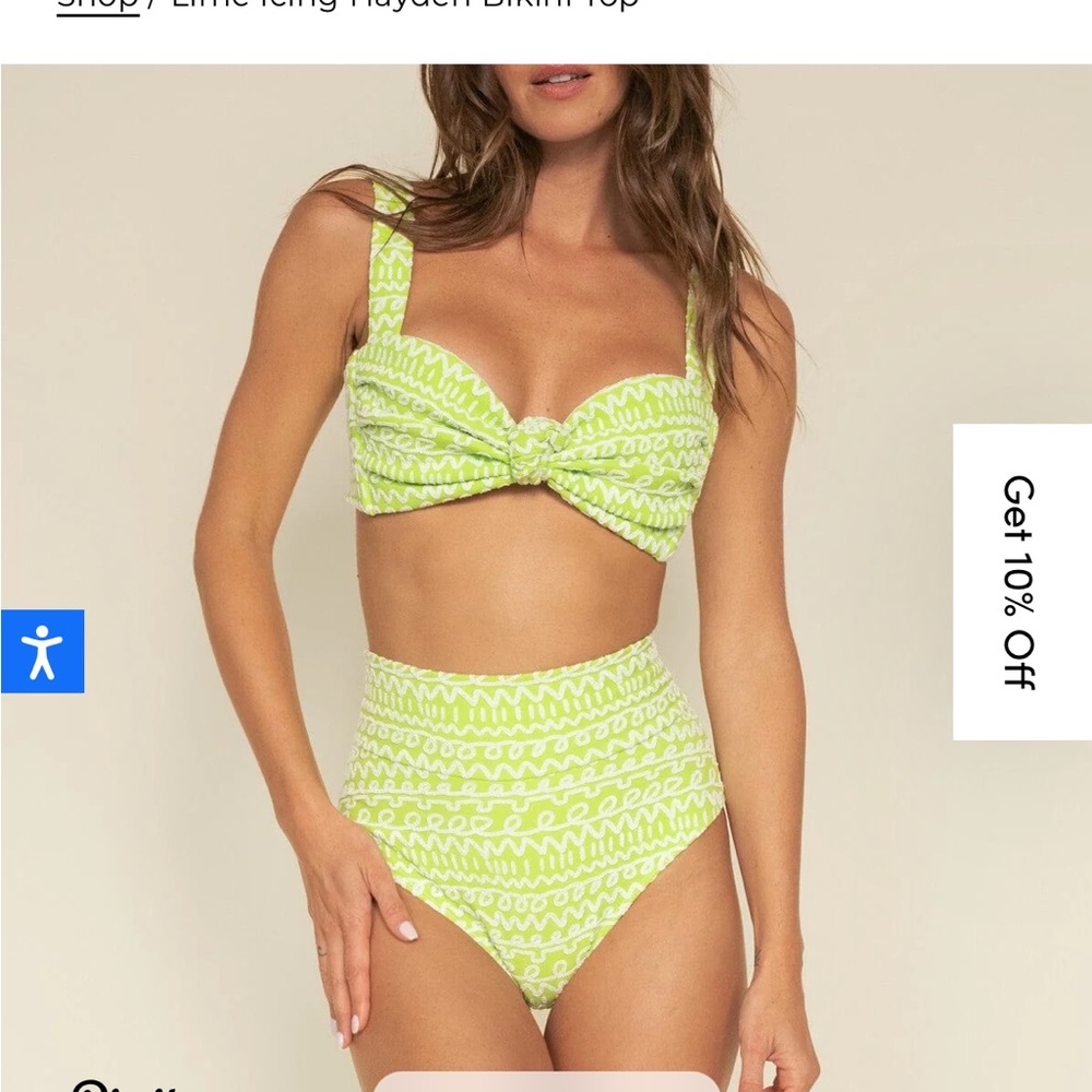 Montce Hayden bikini top and added coverage high rise bottom